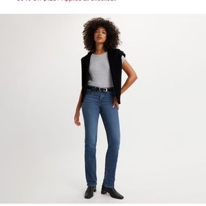Levi's high rise straight leg jeans